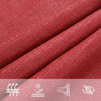 Schaduwdoek rechthoekig rood waterdoorlatend HDPE 160 g/m² detail 6