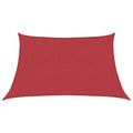 Rood trapezium HDPE schaduwdoek detail 1