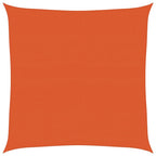 Schaduwdoek vierkant oranje waterdoorlatend HDPE 160 g/m²