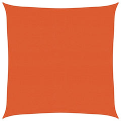 Schaduwdoek vierkant oranje waterdoorlatend HDPE 160 g/m²