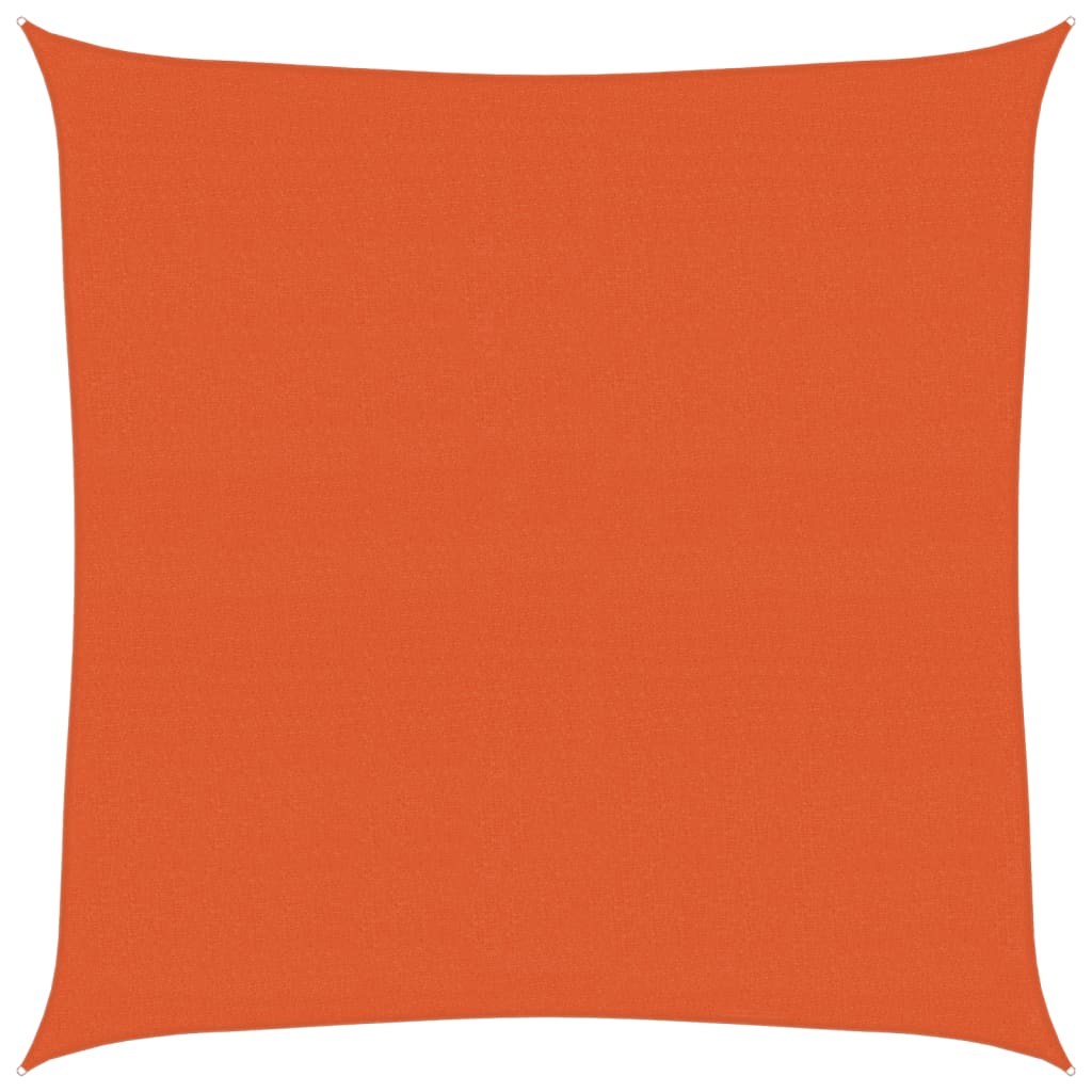 Schaduwdoek vierkant oranje waterdoorlatend HDPE 160 g/m²