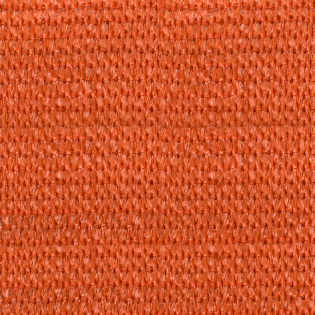 Schaduwdoek vierkant oranje waterdoorlatend HDPE 160 g/m² detail 8