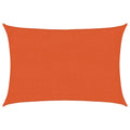 Schaduwdoek rechthoekig oranje waterdoorlatend HDPE 160 g/m²