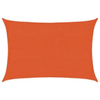 Schaduwdoek rechthoekig oranje waterdoorlatend HDPE 160 g/m²