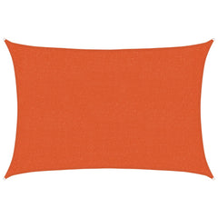 Schaduwdoek rechthoekig oranje waterdoorlatend HDPE 160 g/m²