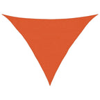 Schaduwdoek driehoekig oranje waterdoorlatend HDPE 160 g/m²