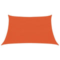 Schaduwdoek trapezium oranje waterdoorlatend HDPE 160 g/m²