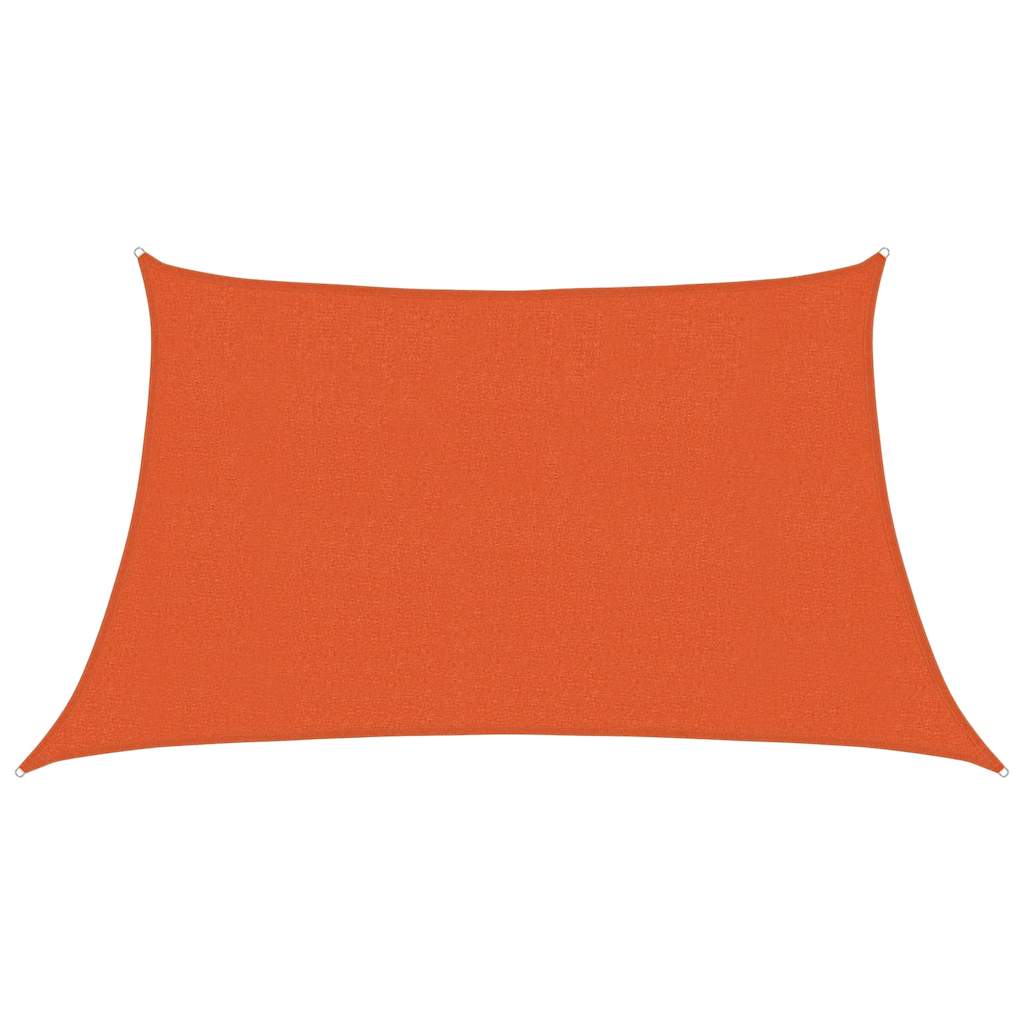 Schaduwdoek trapezium oranje waterdoorlatend HDPE 160 g/m²