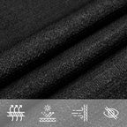 Schaduwdoek vierkant zwart waterdoorlatend HDPE 160 g/m² detail 4