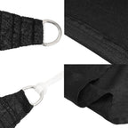 Schaduwdoek rechthoekig zwart waterdoorlatend HDPE 160 g/m² detail 5
