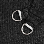 Zwart trapezium HDPE schaduwdoek detail 4