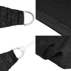 Zwart trapezium HDPE schaduwdoek detail 5