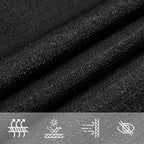 Zwart trapezium HDPE schaduwdoek detail 6