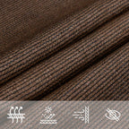 Schaduwdoek vierkant bruin waterdoorlatend HDPE 160 g/m² detail 6