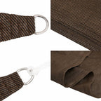 Schaduwdoek rechthoekig bruin waterdoorlatend HDPE 160 g/m² detail 5