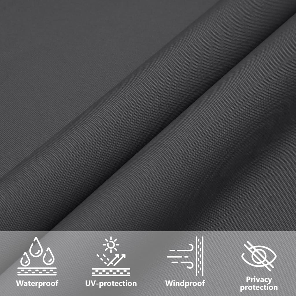 Schaduwdoek rechthoekig antraciet waterdicht oxford stof detail 6