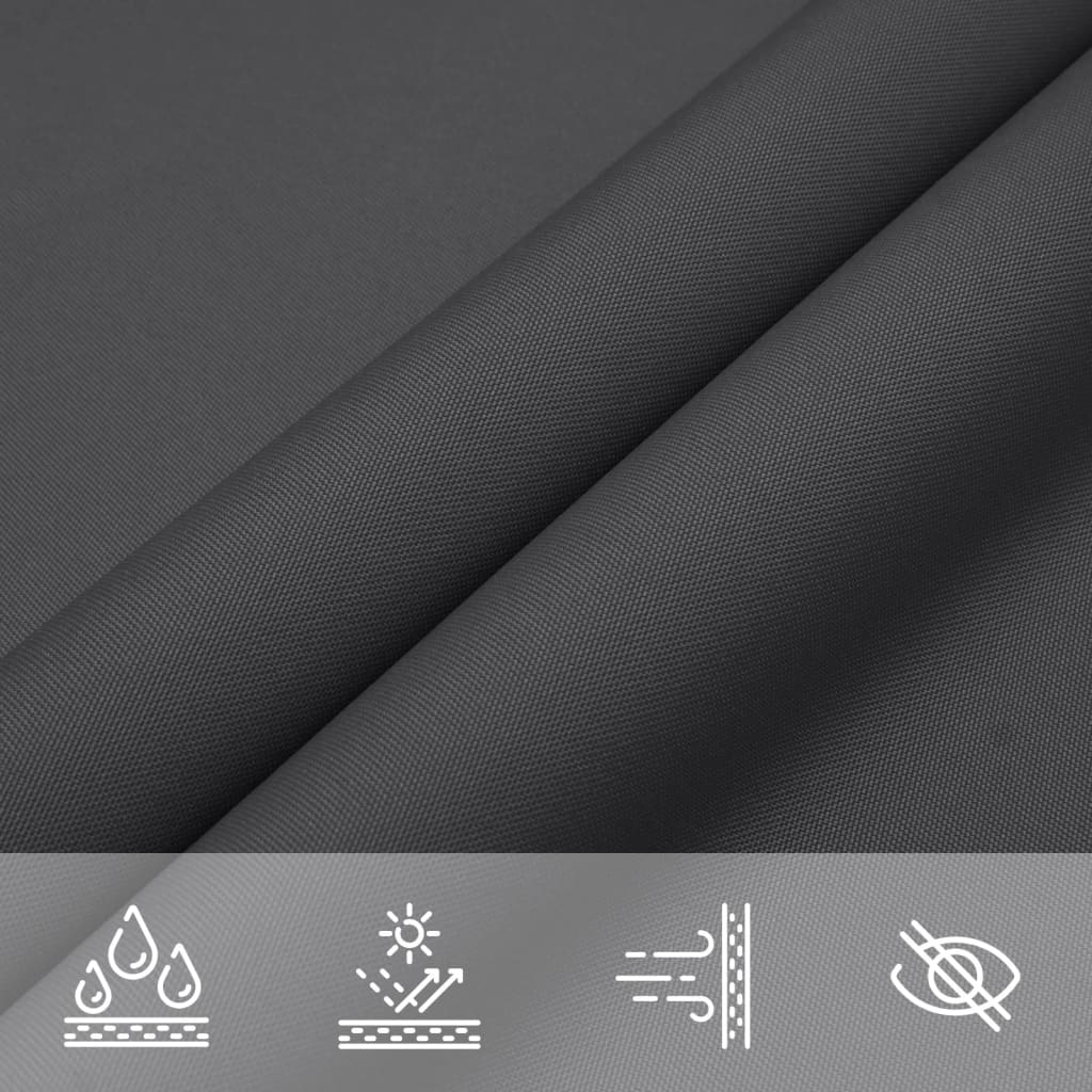 Schaduwdoek driehoekig antraciet waterdicht oxford stof detail 7