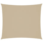 Schaduwdoek rechthoekig beige waterdicht oxford stof detail 1