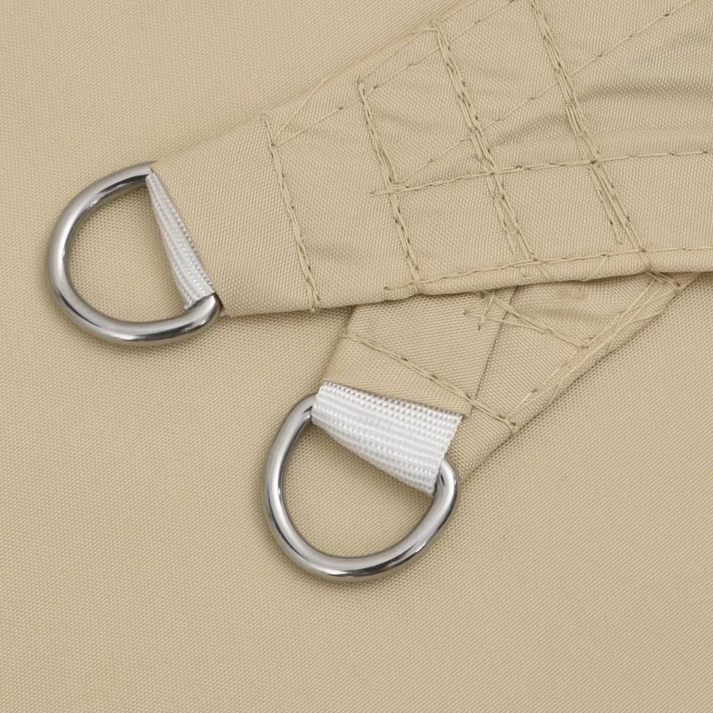 Schaduwdoek rechthoekig beige waterdicht oxford stof detail 5