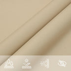 Schaduwdoek rechthoekig beige waterdicht oxford stof detail 7