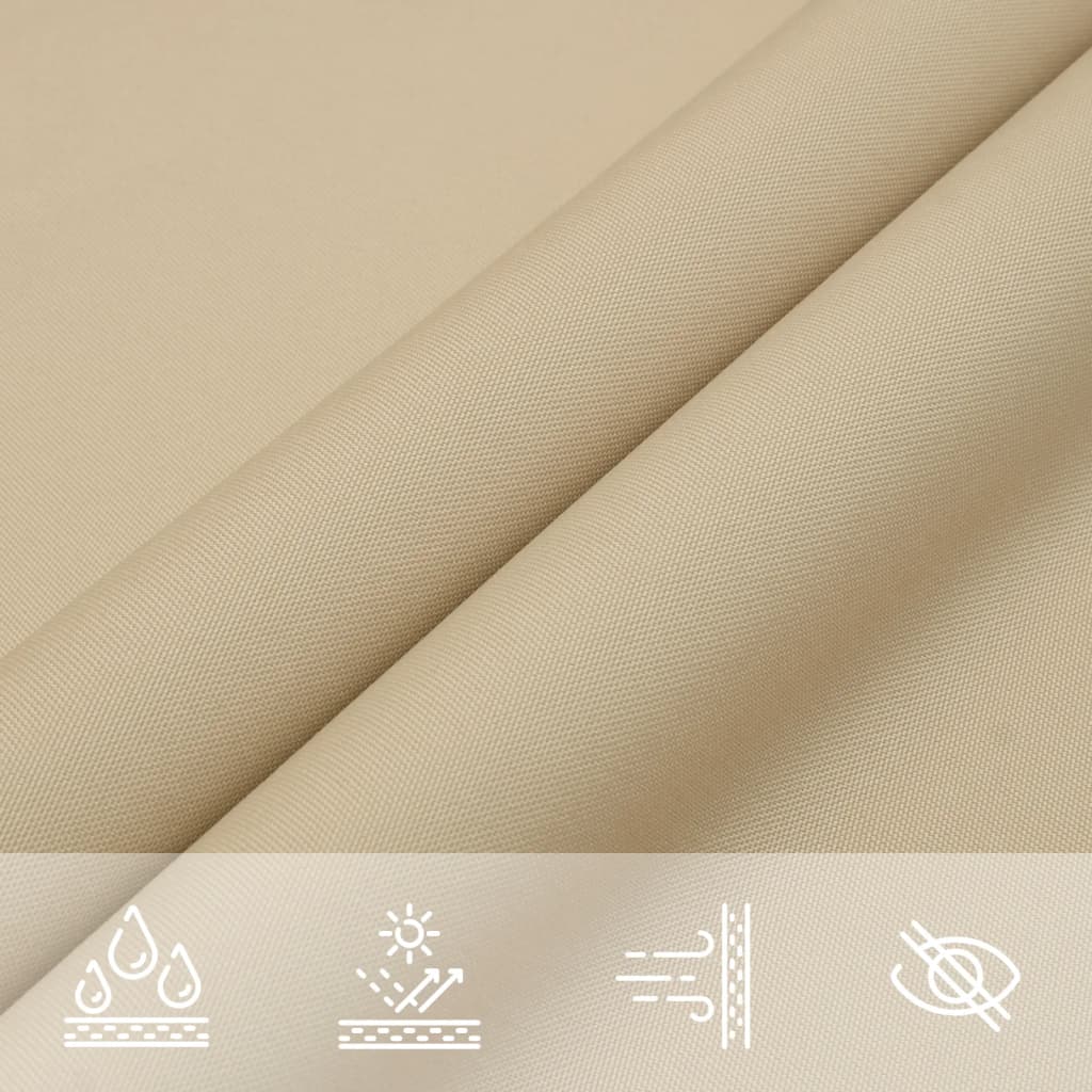 Schaduwdoek rechthoekig beige waterdicht oxford stof detail 7