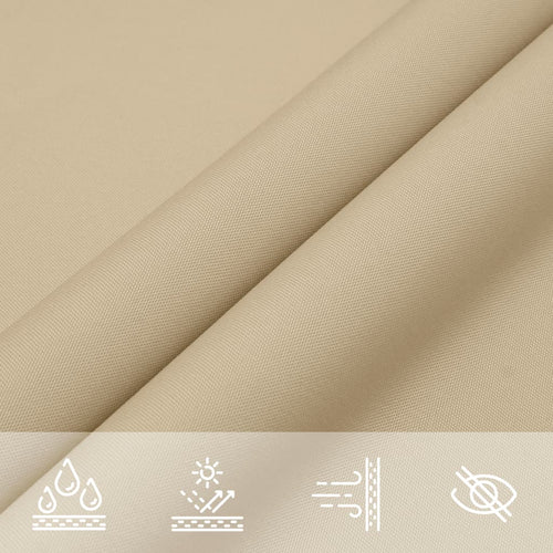 Driehoekig schaduwdoek beige