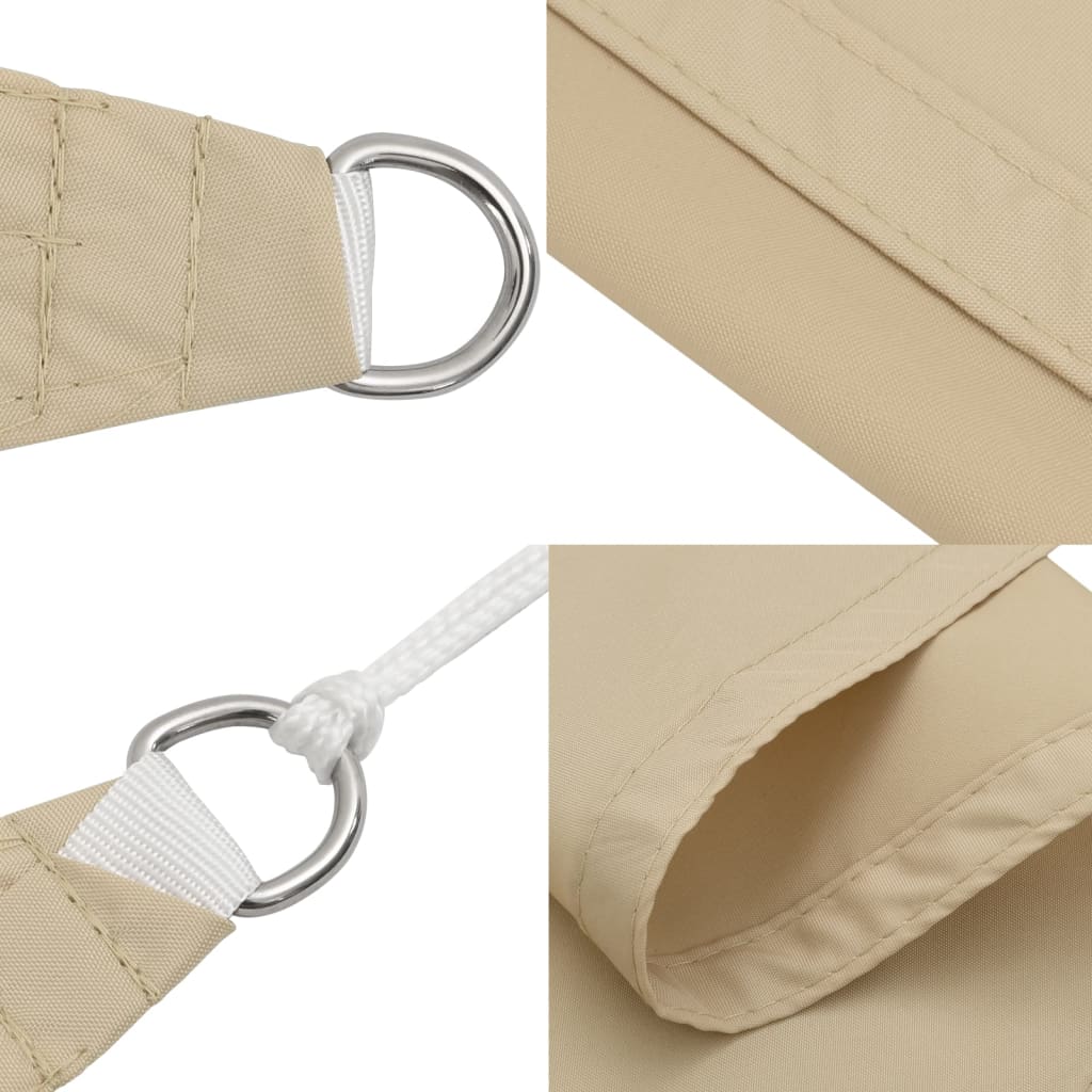 Driehoekig schaduwdoek beige