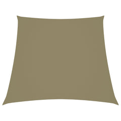 Schaduwdoek trapezium 2/4x3 meter beige waterdicht oxford stof