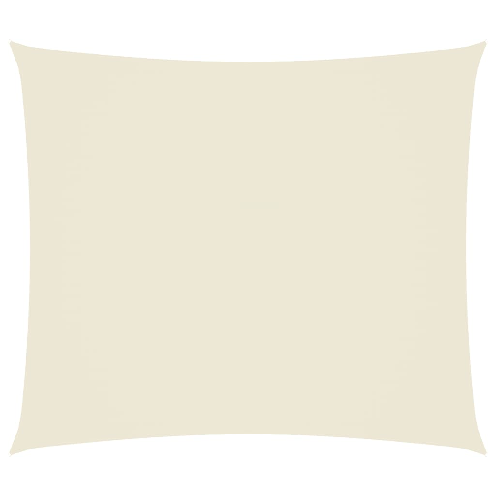 Rechthoekig schaduwdoek crèmekleurig
