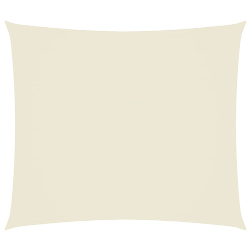 Rechthoekig schaduwdoek crèmekleurig