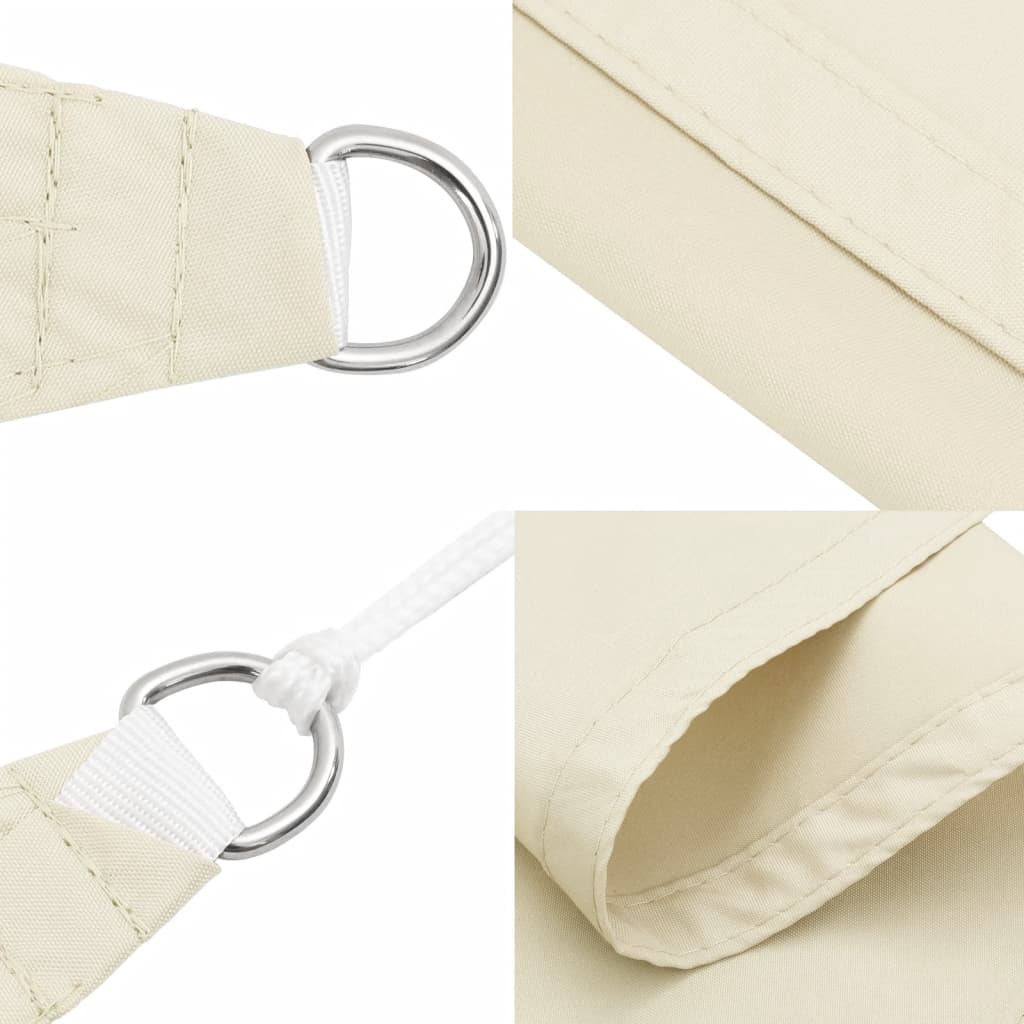 Driehoekig schaduwdoek crèmekleurig