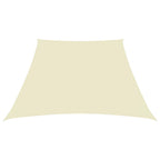 Schaduwdoek trapezium 2/4x3 meter crèmekleurig
