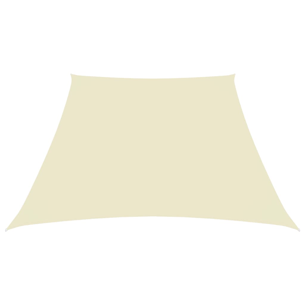 Schaduwdoek trapezium 2/4x3 meter crèmekleurig