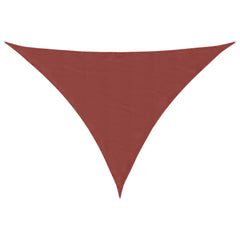 Schaduwdoek driehoekig terracotta waterdicht oxford stof