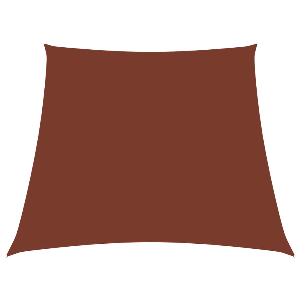Schaduwdoek trapezium terracotta waterdicht oxford stof