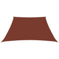 Schaduwdoek trapezium terracotta waterdicht oxford stof detail 1