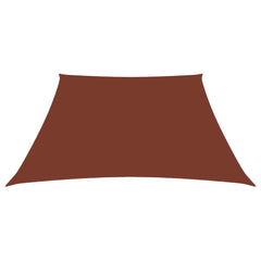Schaduwdoek trapezium terracotta waterdicht oxford stof