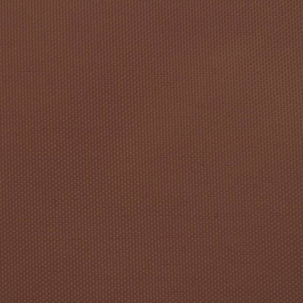 Schaduwdoek trapezium terracotta waterdicht oxford stof detail 2