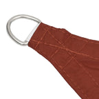 Schaduwdoek trapezium terracotta waterdicht oxford stof detail 3