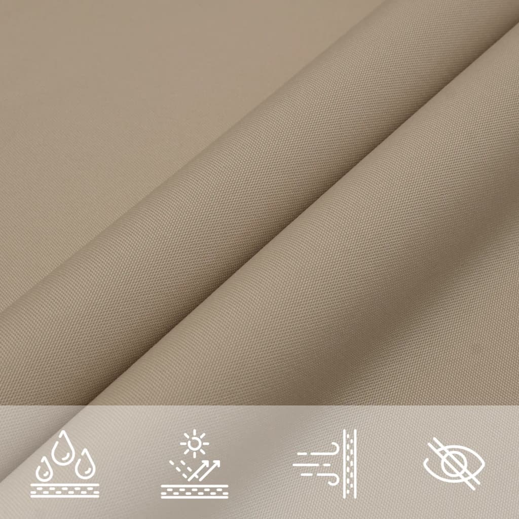 Schaduwdoek vierkant taupe waterdicht oxford stof detail 6