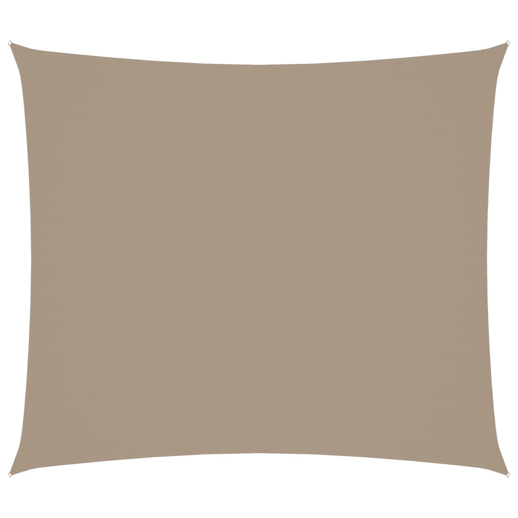 Schaduwdoek rechthoekig taupe waterdicht oxford stof