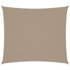 Schaduwdoek rechthoekig taupe waterdicht oxford stof