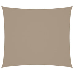 Schaduwdoek rechthoekig taupe waterdicht oxford stof