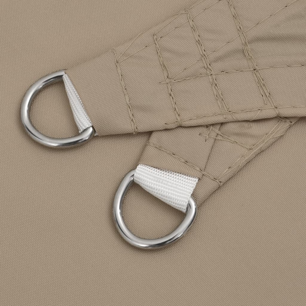 Schaduwdoek rechthoekig taupe waterdicht oxford stof detail 5