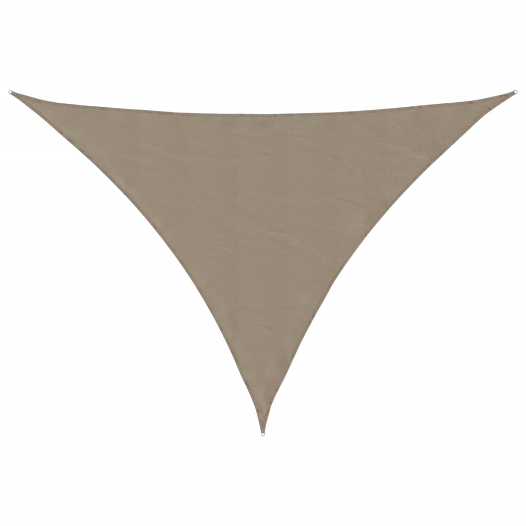 Schaduwdoek driehoekig taupe waterdicht oxford stof