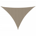 Schaduwdoek driehoekig taupe waterdicht oxford stof