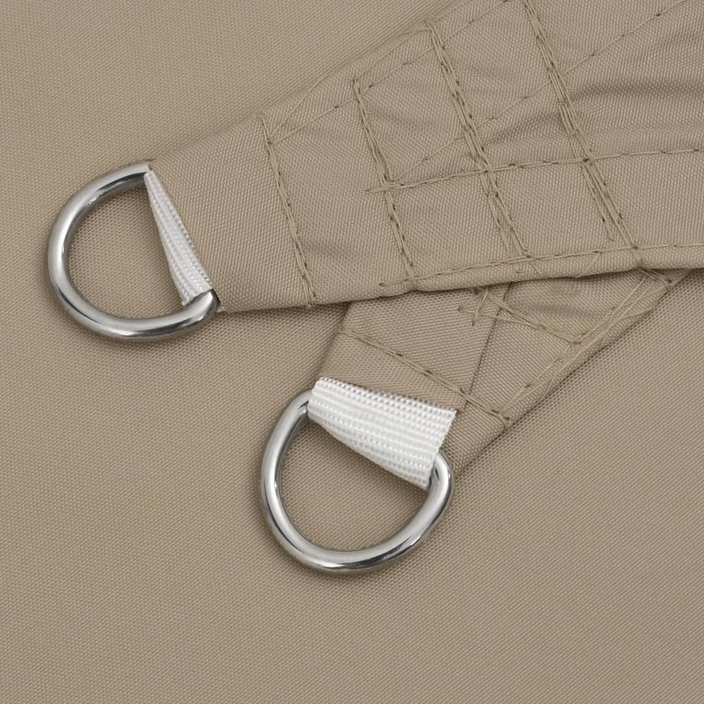 Schaduwdoek driehoekig taupe waterdicht oxford stof detail 5