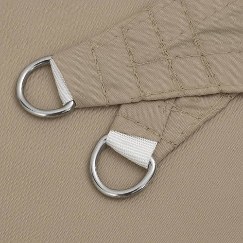 Schaduwdoek driehoekig taupe waterdicht oxford stof detail 5
