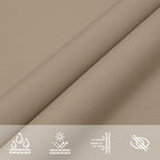 Schaduwdoek driehoekig taupe waterdicht oxford stof detail 7