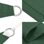 Schaduwdoek rechthoekig donkergroen waterdicht oxford stof detail 6